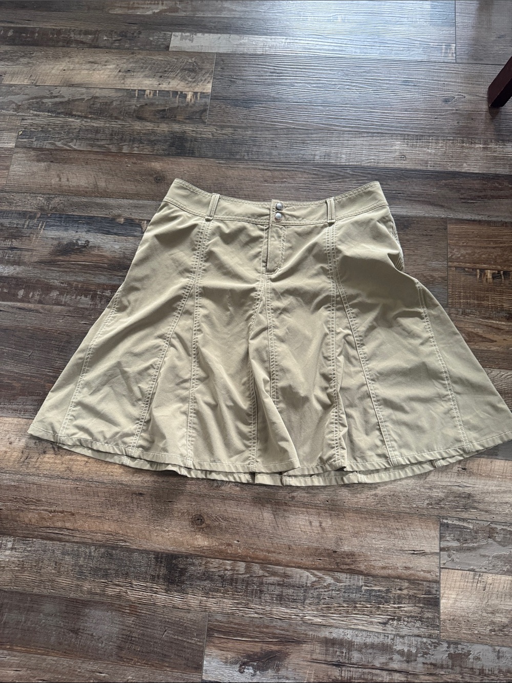 Athleta Classic A-Line Khaki Skirt size 12